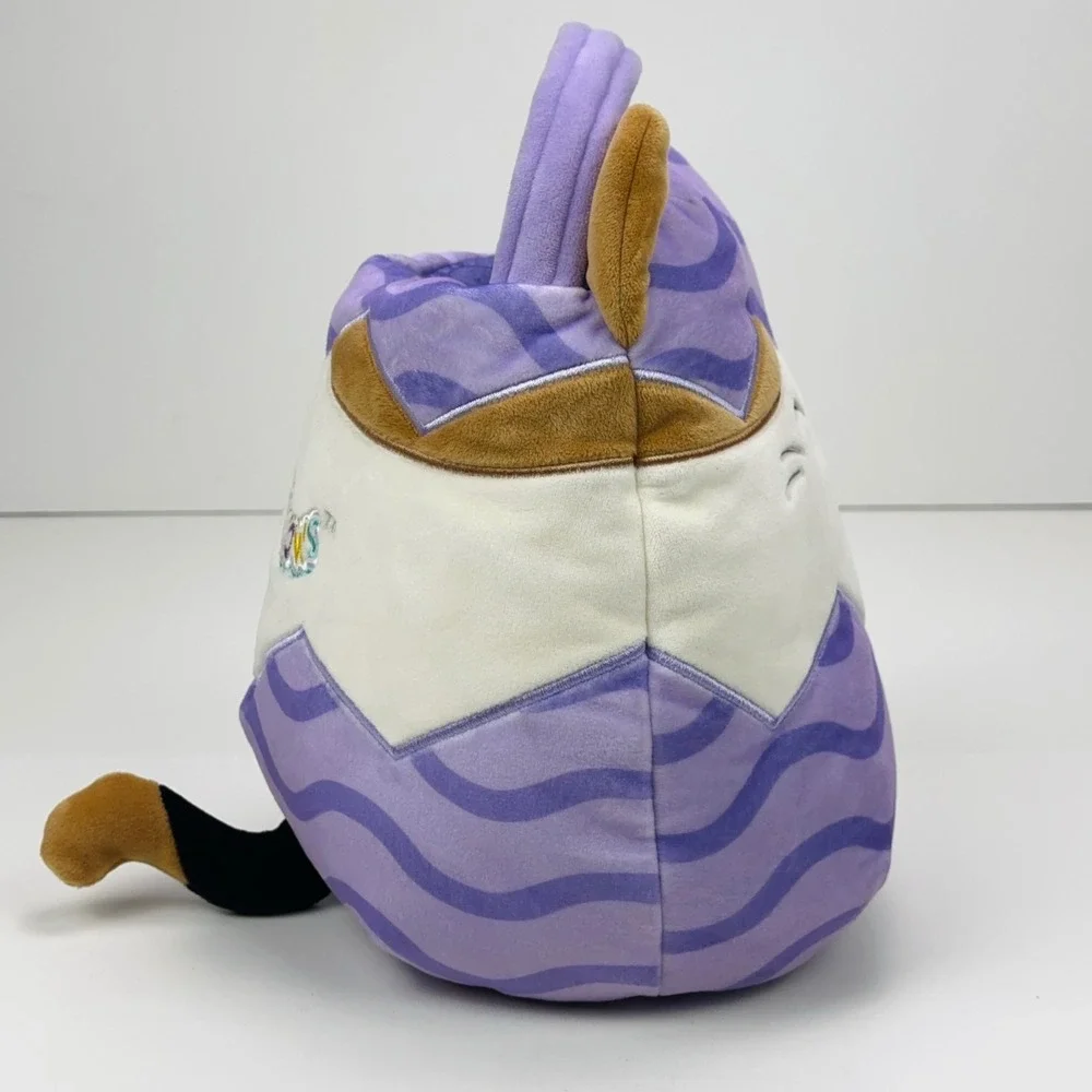 Squishmallows Cam the Cat Easter Basket Purple Wavy Plush Calico JWC3295 NEW